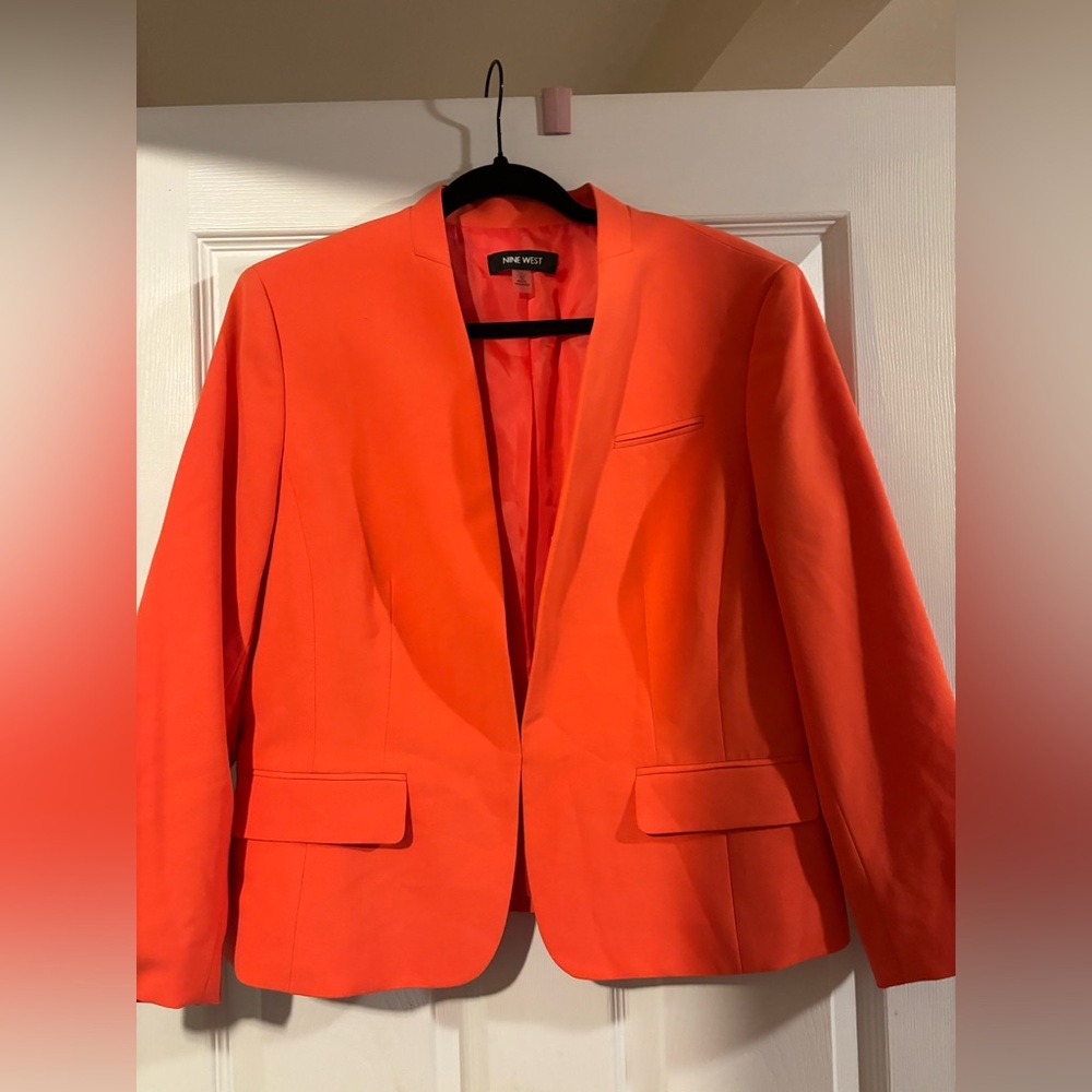 Nine West Bold Orange Blazer